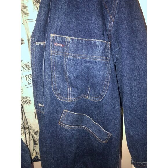 Woman's Curvy Plus Blue Jean Modeling Agency Jacket from Paris 1990's size 2X - Picture 6 of 9